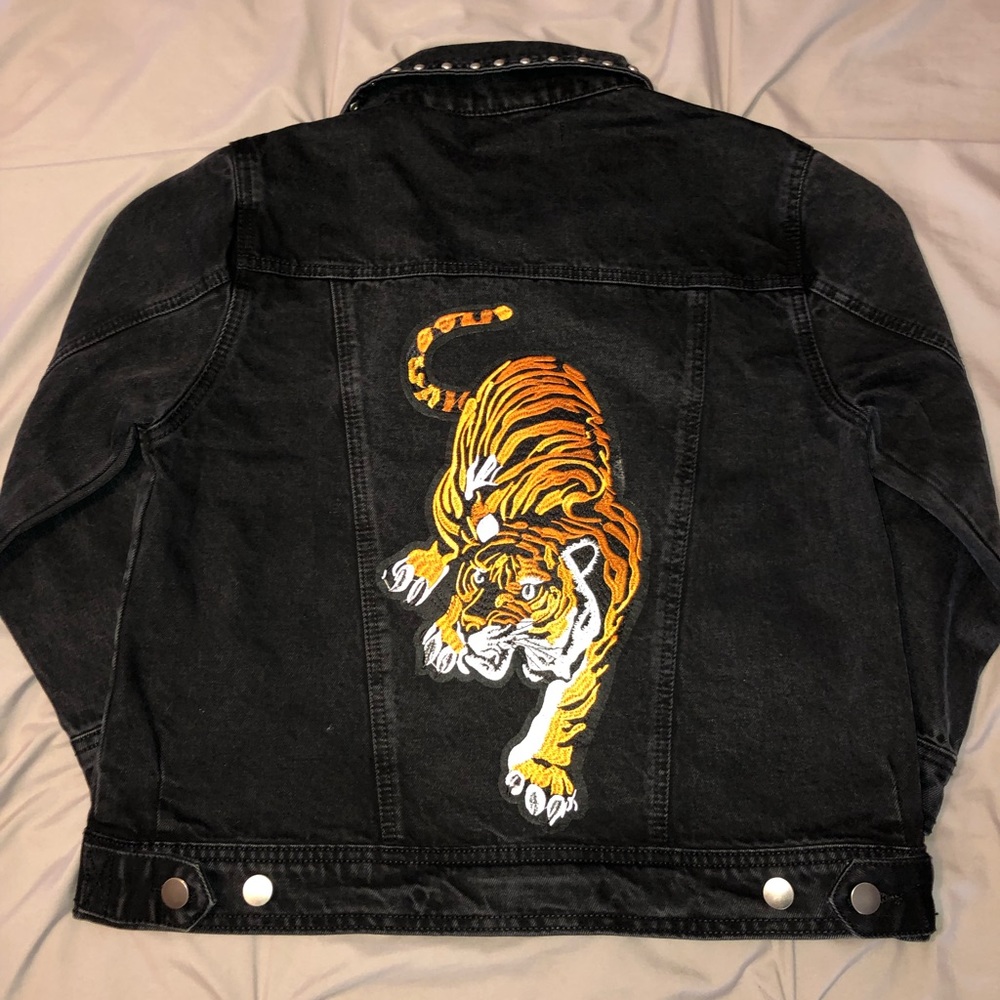 Denim Tiger Patch Jacket